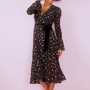 hutch truth from my red lips midi dress